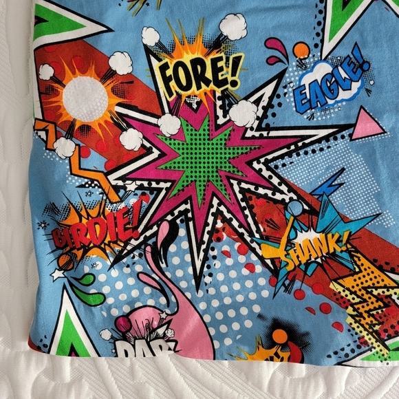 Royal & Awesome Womens Partoon Golf Skort Loud Cartoon Comics Side Zip Size 14 - Picture 4 of 14